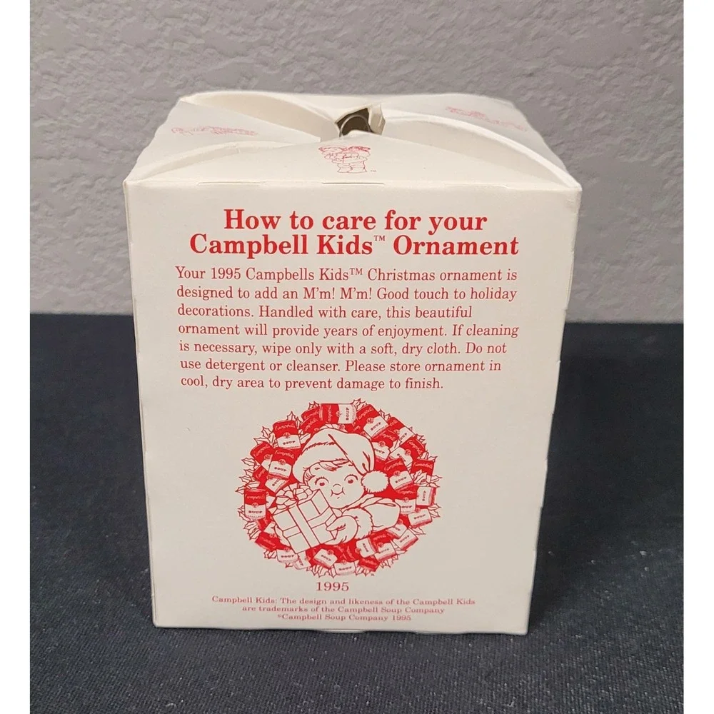 Vintage 1995 Campbell's Kids Collector's Edition Christmas Glass Ball Ornament